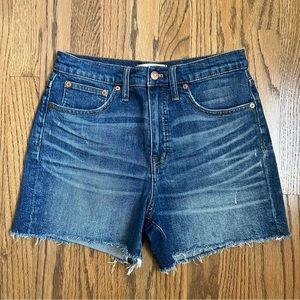 Madewell Raw Frayed Hem Relaxed Denim Shorts